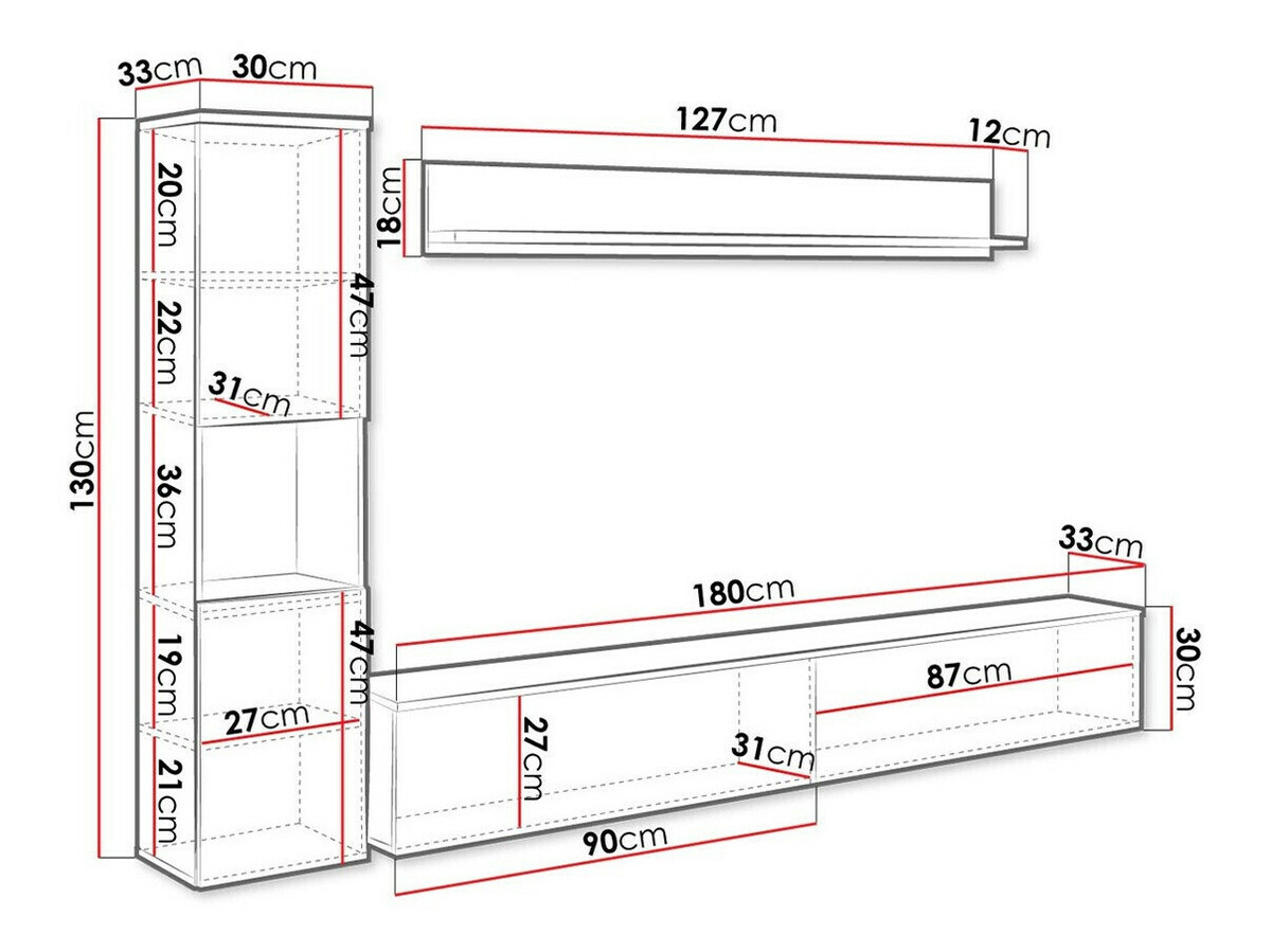 Set za dnevnu sobu Sarasota 130 (Hrast Votan)