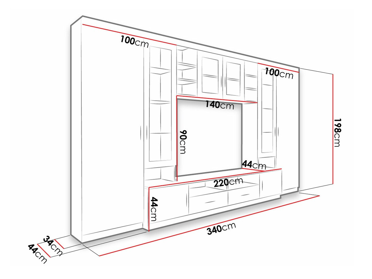 Set za dnevnu sobu Tucson 108 (Sonoma hrast)