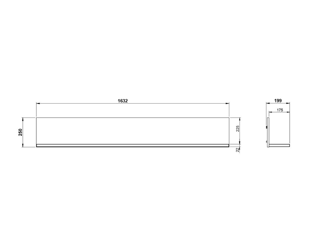 Zidna polica Revteno 101 (Grafit + Navarra hrast)