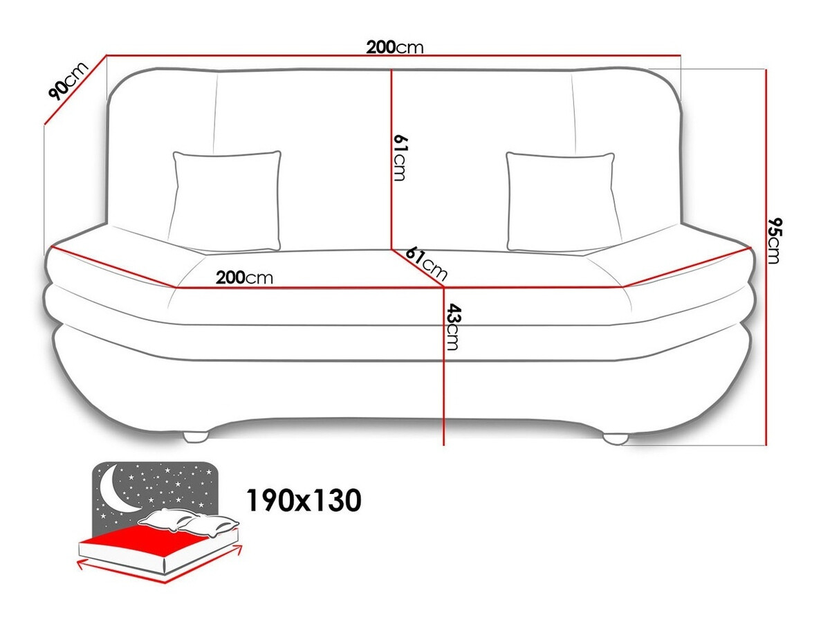 Sofa na razvlačenje Comfivo 234 (Boss 12)
