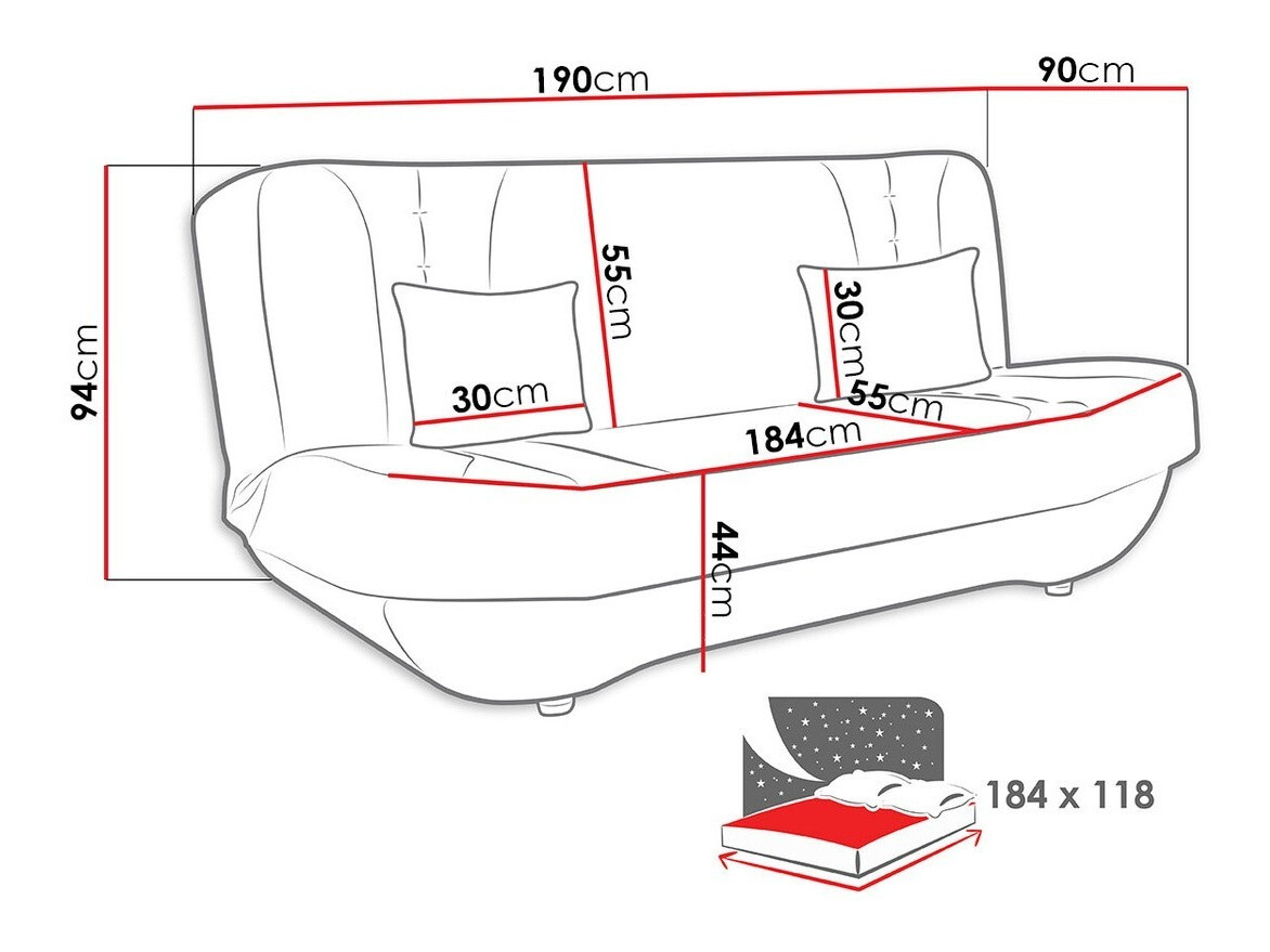 Sofa na razvlačenje Comfivo 239 (Alova 04 + Alova 29)