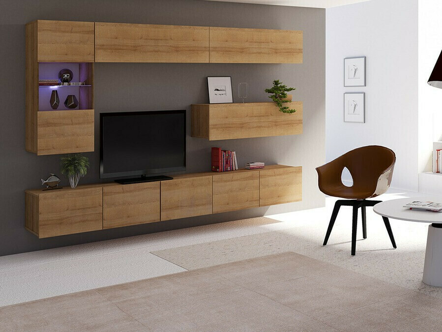 Set za dnevnu sobu Tivdalu 108 (Zlatni hrast)