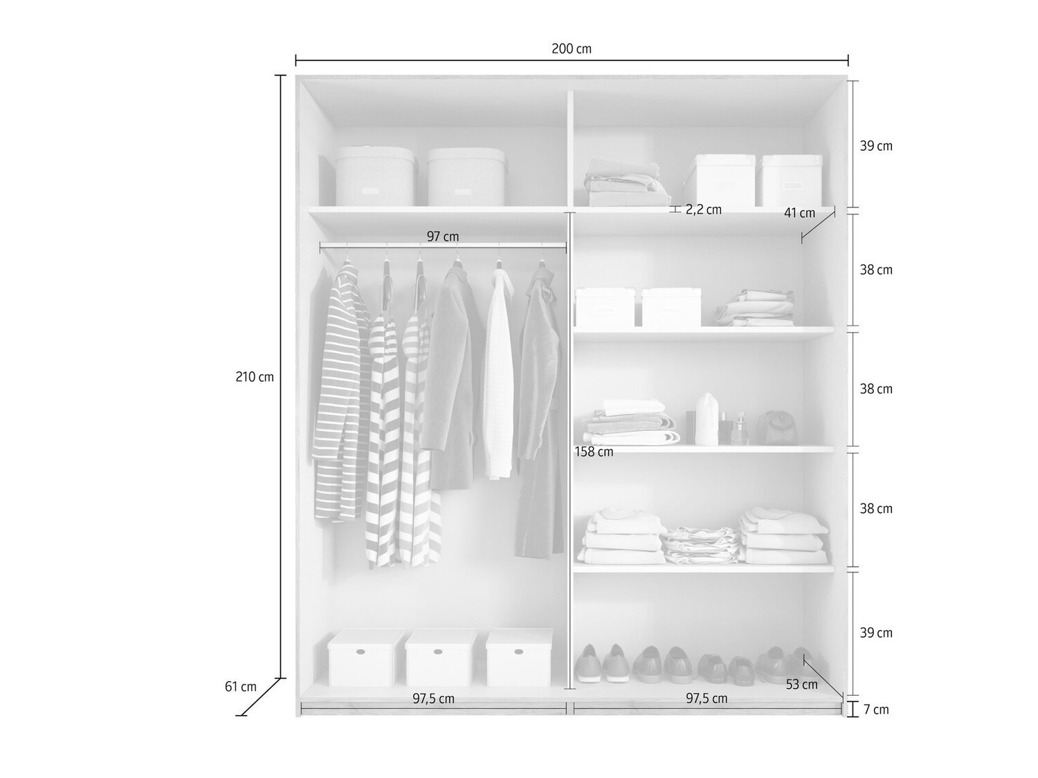 Ormar Levruvu 105 (Manastirski hrast + Crno)