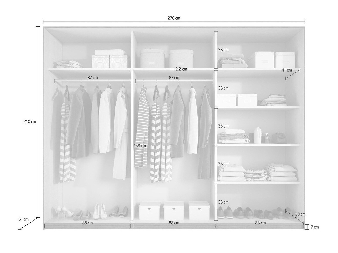 Ormar Levruvu 105 (Manastirski hrast + Crno)