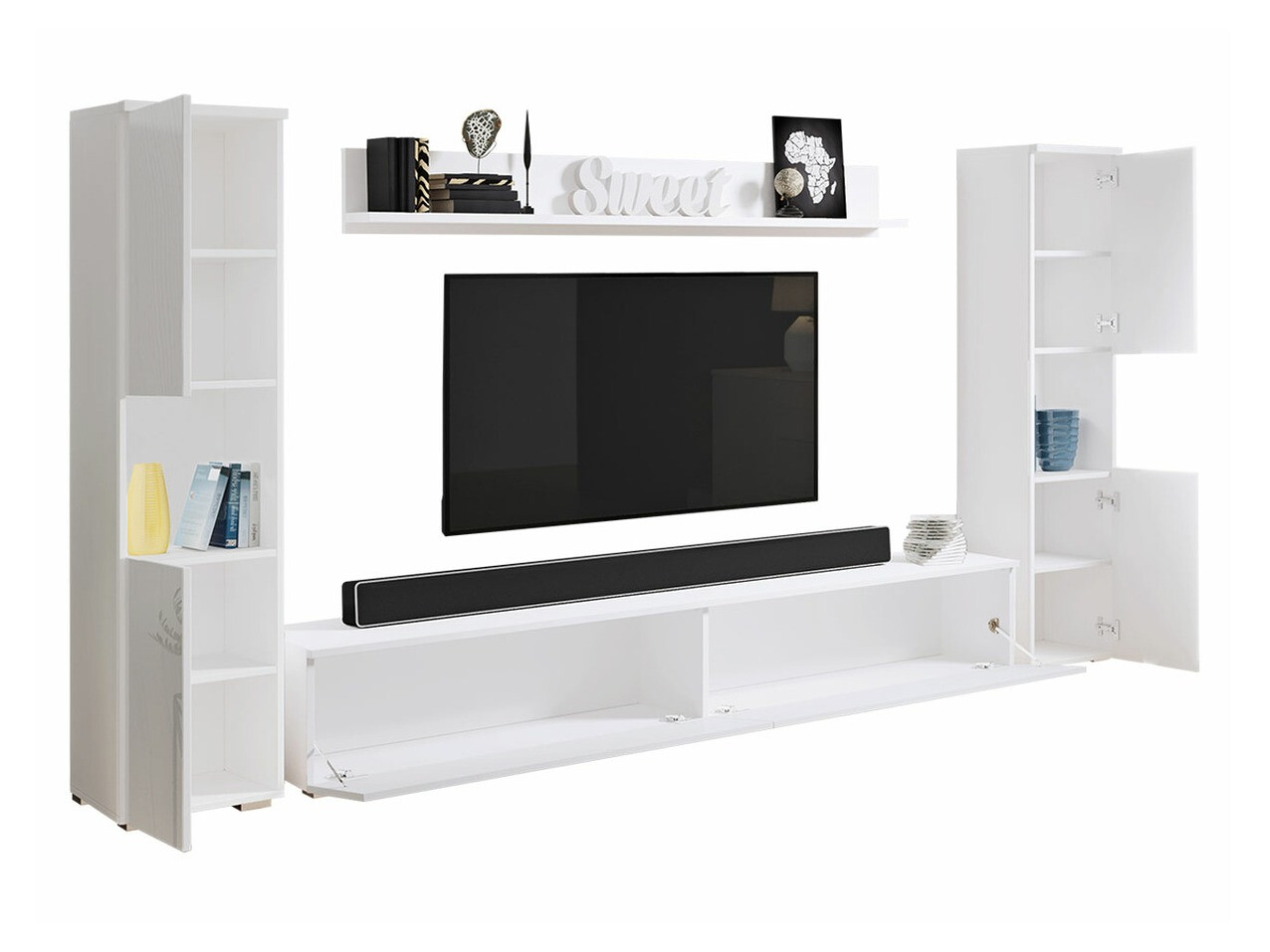 Set za dnevnu sobu Sarasota 131 (Вотан храст + Sjajno belo)