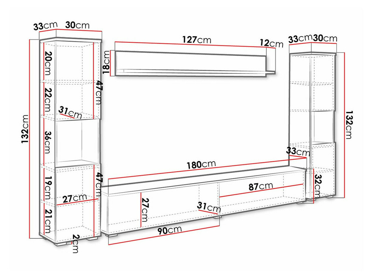 Set za dnevnu sobu Sarasota 131 (Вотан храст)