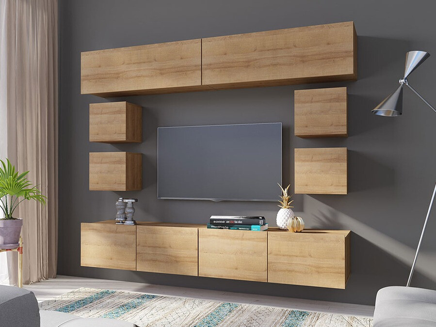 Set za dnevnu sobu Tivdalu 134 (Zlatni hrast)