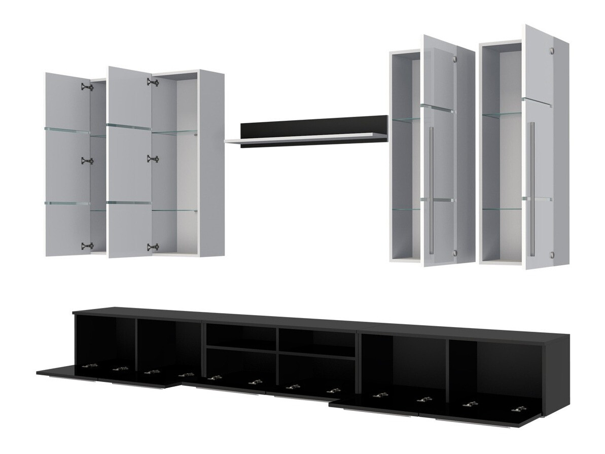 Set za dnevnu sobu Flos (Belo + Sjajno belo)