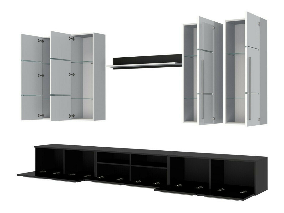 Set za dnevnu sobu Nashville 102 (Belo + Sjajno belo)