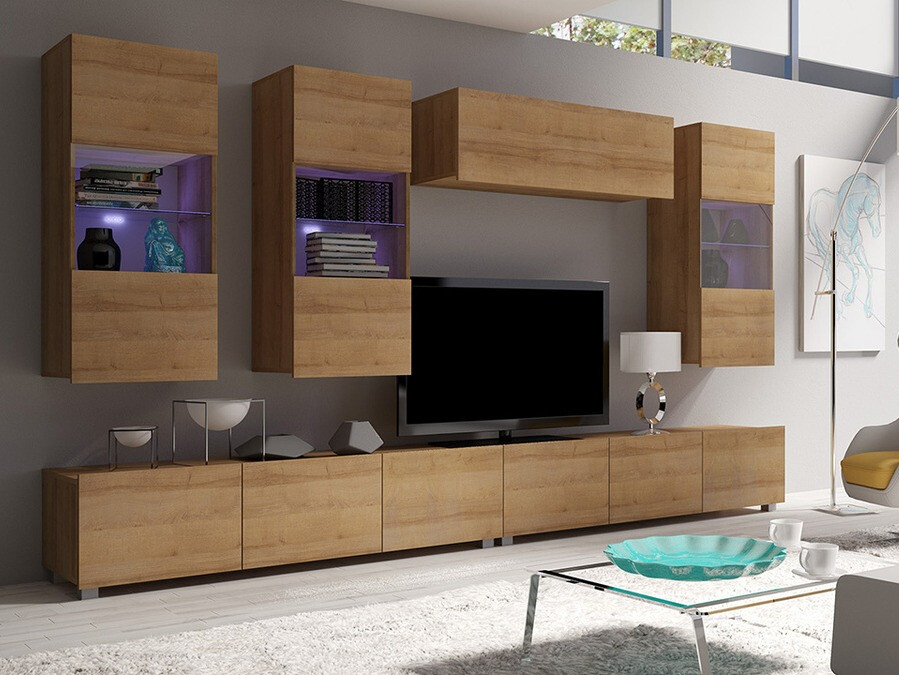 Set za dnevnu sobu Tivdalu 121 (Zlatni hrast)