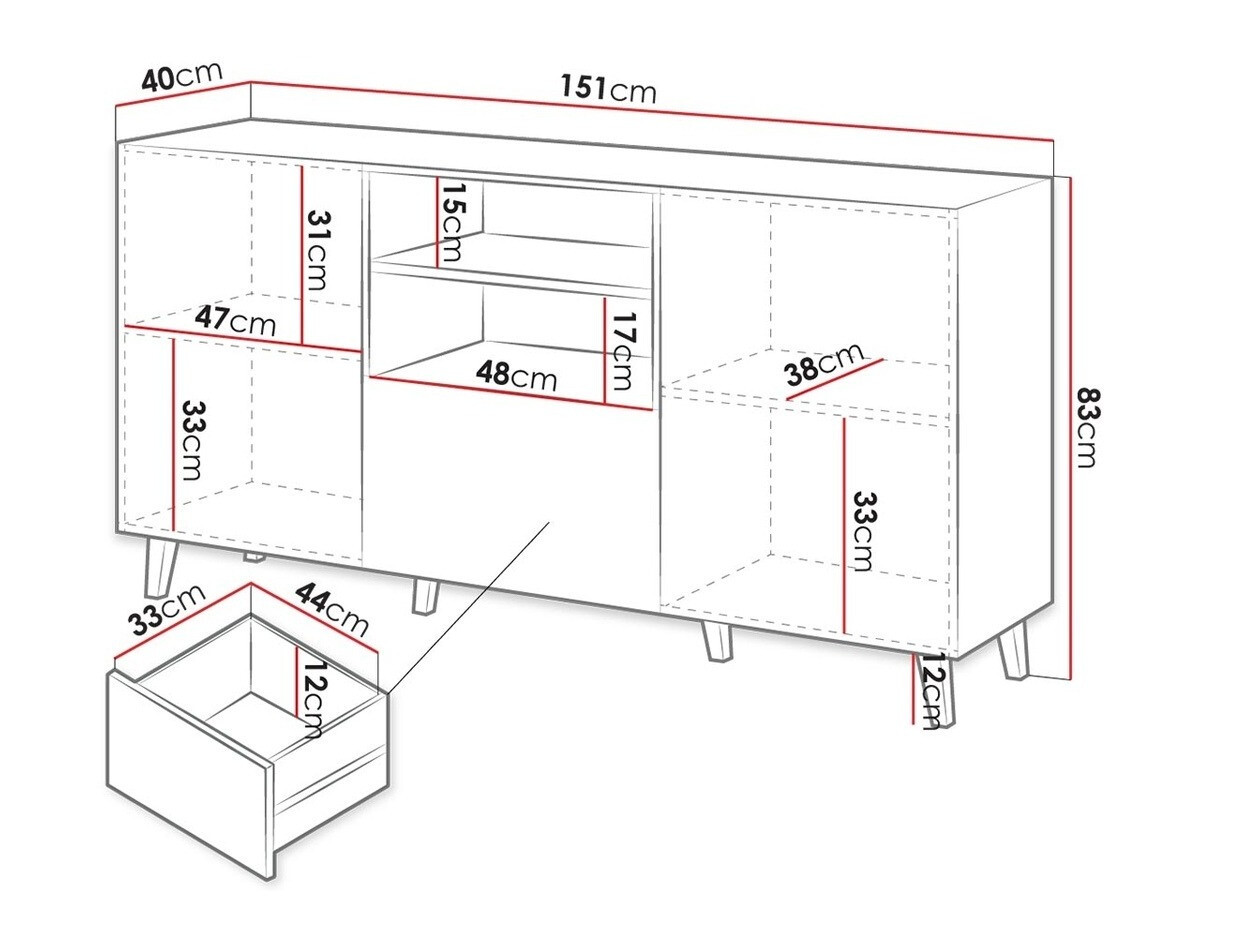 Komoda Levmari 100 (Belo)