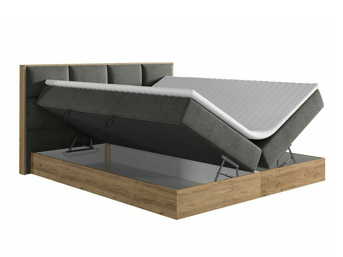 Boxspring krevet ComfiDream 165 (Zlatni hrast + Soro 100)