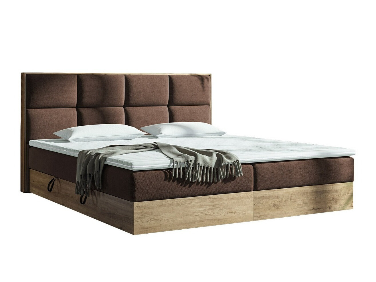 Boxspring krevet ComfiDream 165 (Zlatni hrast + Soro 28)