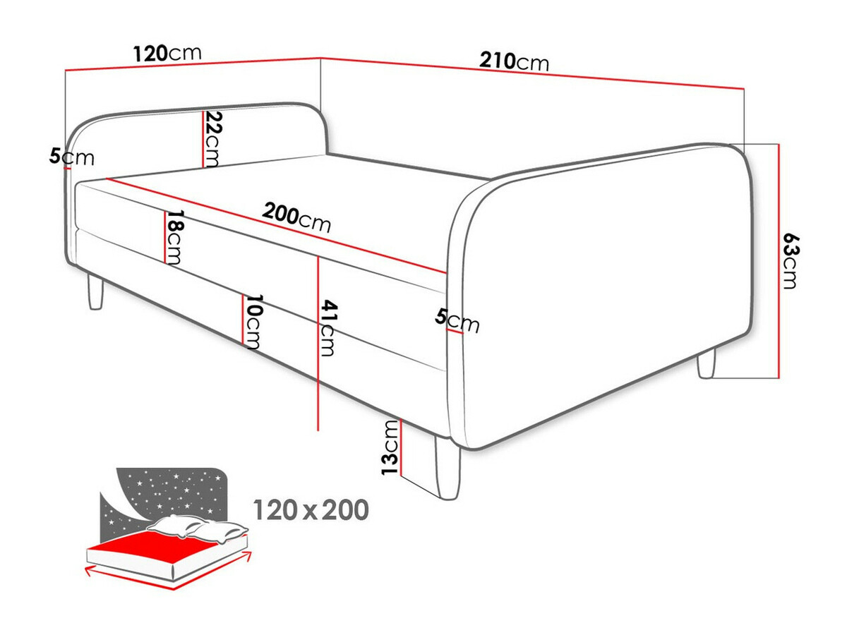 Krevet Memphis 125 (Rico 01)