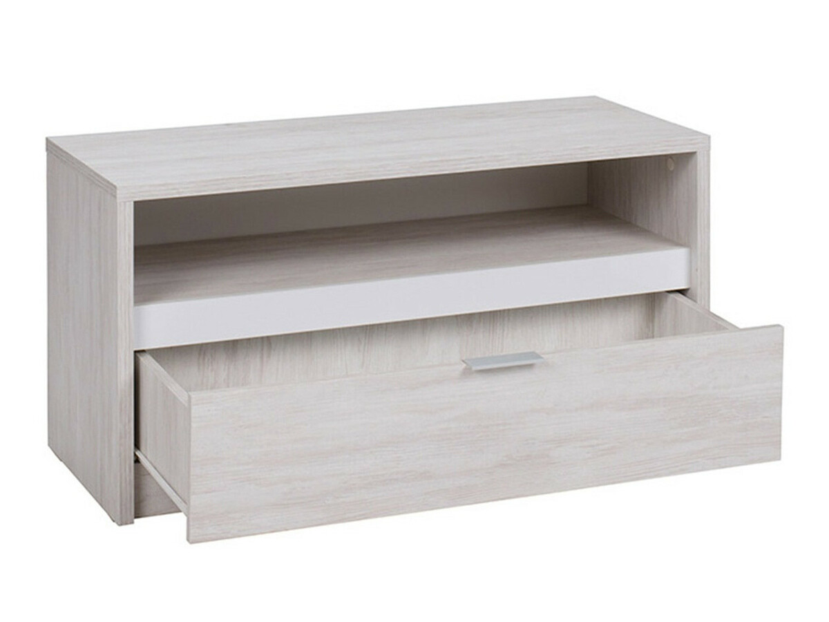 Set za dnevnu sobu Fivelbo 115 (Manastirski hrast + Sjajno crna)