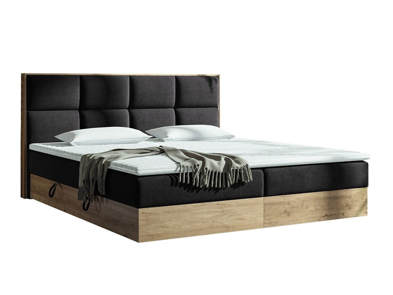 Boxspring krevet ComfiDream 165 (Zlatni hrast + Soro 100)