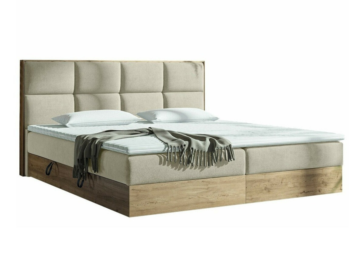 Boxspring krevet ComfiDream Miraena (Zlatni hrast + Soro 21)
