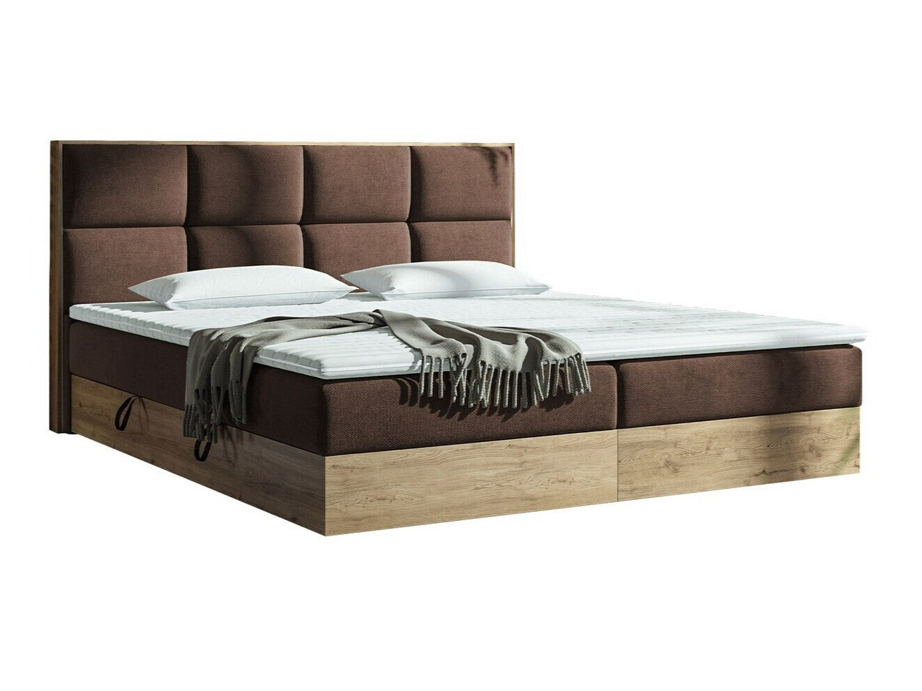 Boxspring krevet ComfiDream Miraena (Zlatni hrast + Soro 28)