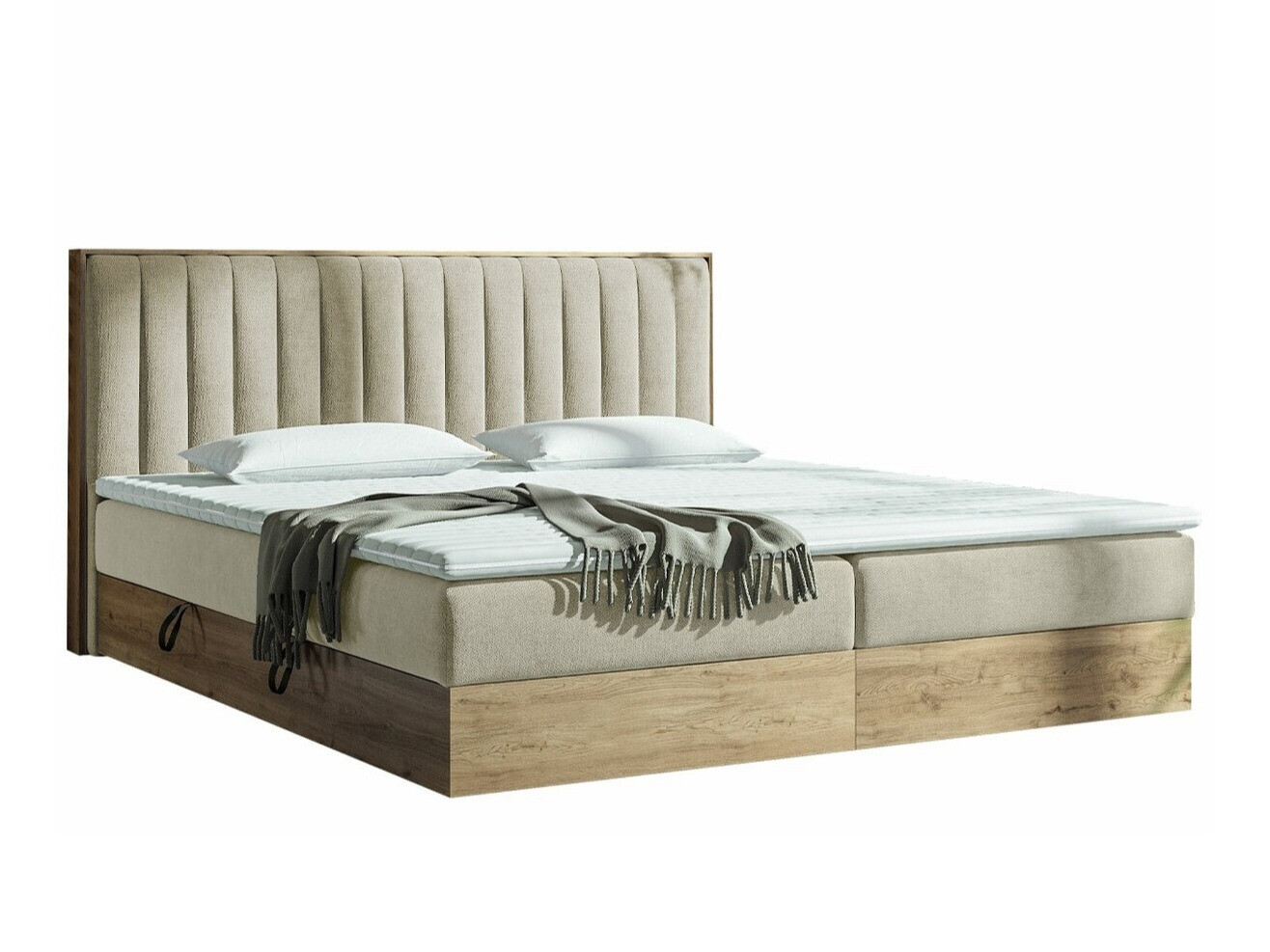 Boxspring krevet ComfiDream Odelra (Zlatni hrast + Soro 21)