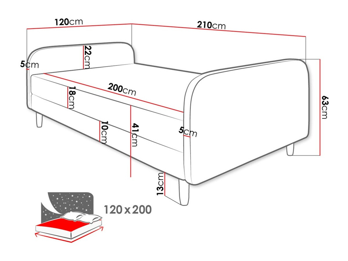 Krevet Memphis 125 (Rico 23)