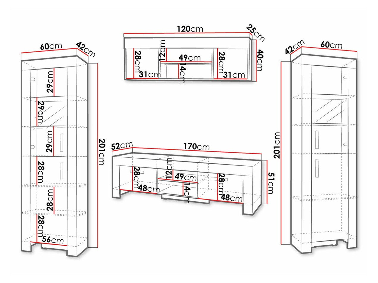 Set za dnevnu sobu Melfeli 124 (Sonoma hrast)