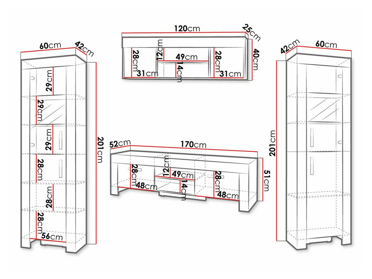 Set za dnevnu sobu Melfeli 124 (Sonoma hrast)
