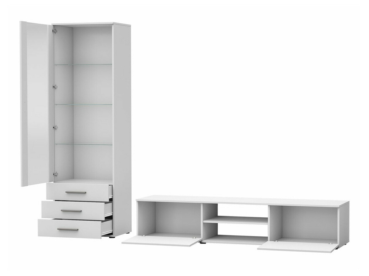 Set za dnevnu sobu Tornola 107 (Crno + Sjajno crna)