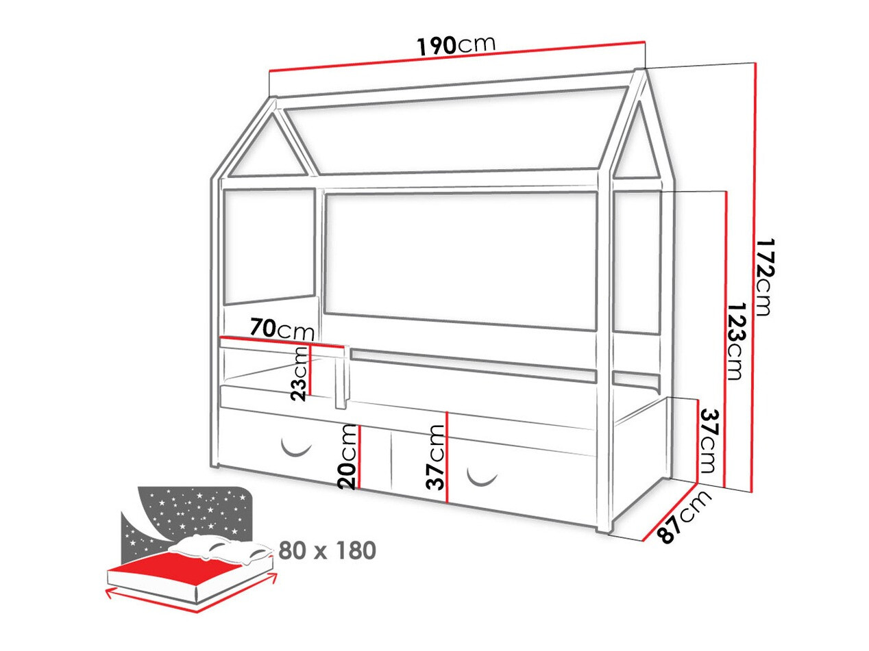 Krevet Henderson 132 (Belo)