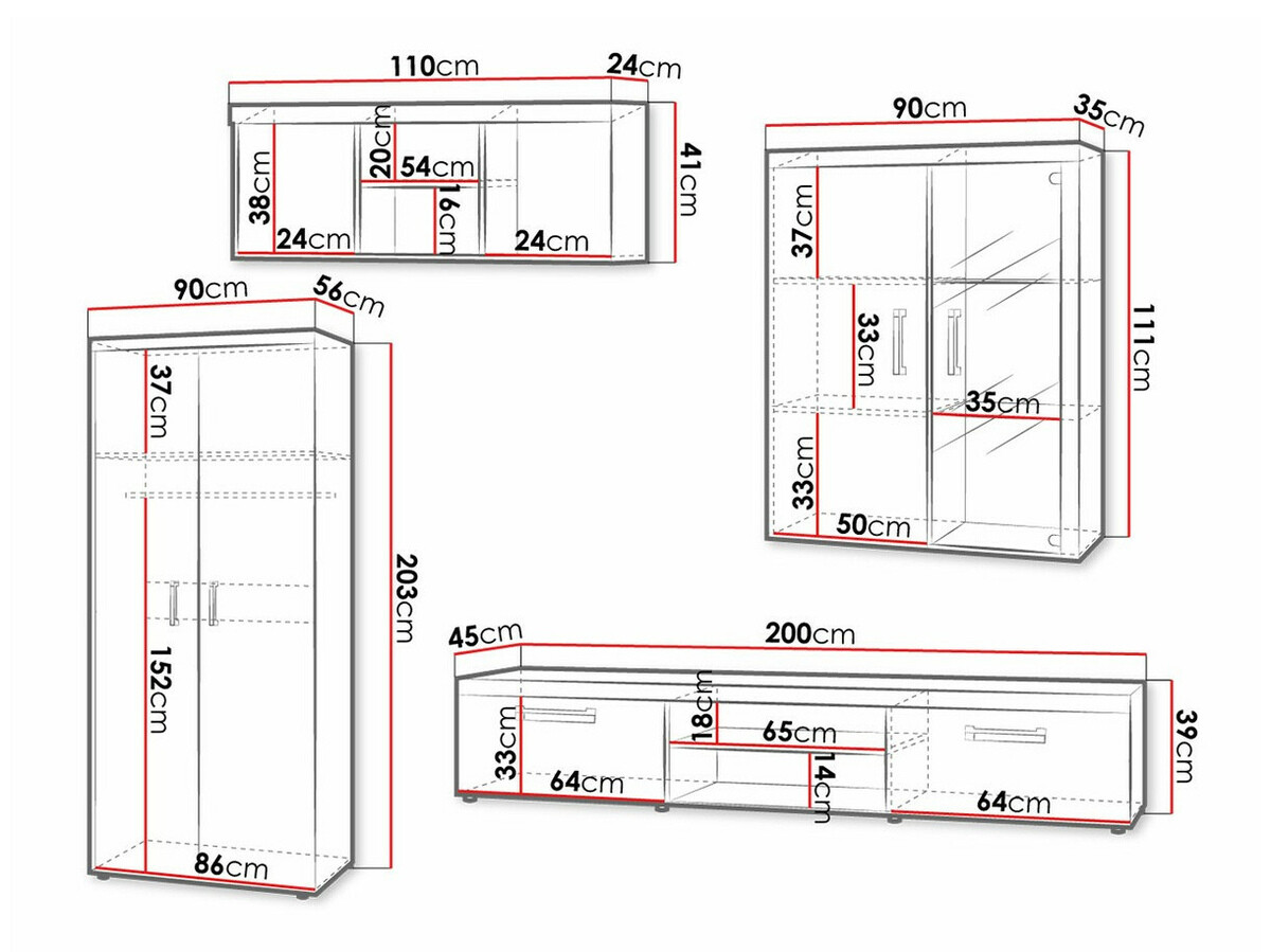 Set za dnevnu sobu Cormiru 107 (Šljiva + graphite)
