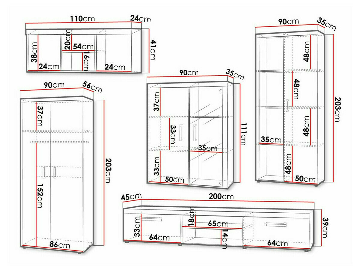 Set za dnevnu sobu Cormiru 108 (Šljiva + grafit)
