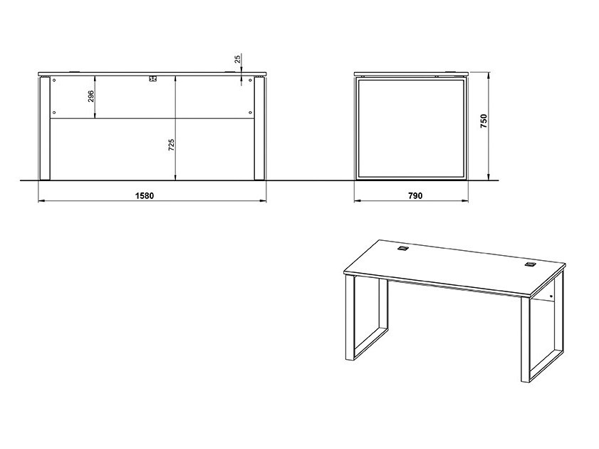 Kancelarijski sto Sacramento 466