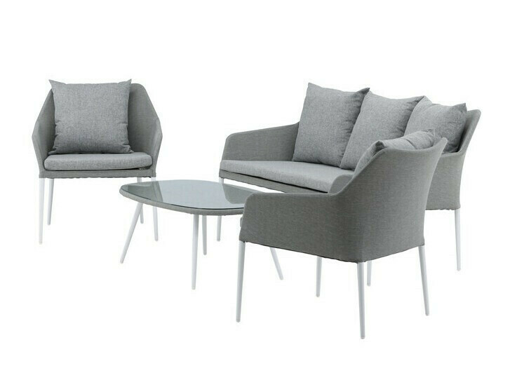 Set baštenskog nameštaja Dallas 3116 (Svetloosiva + Belo)