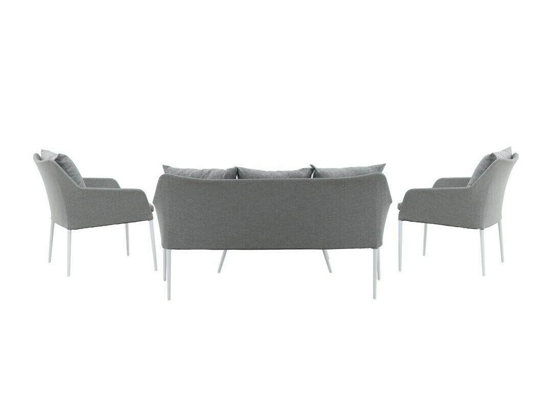 Set baštenskog nameštaja Dallas 3116 (Svetloosiva + Belo)