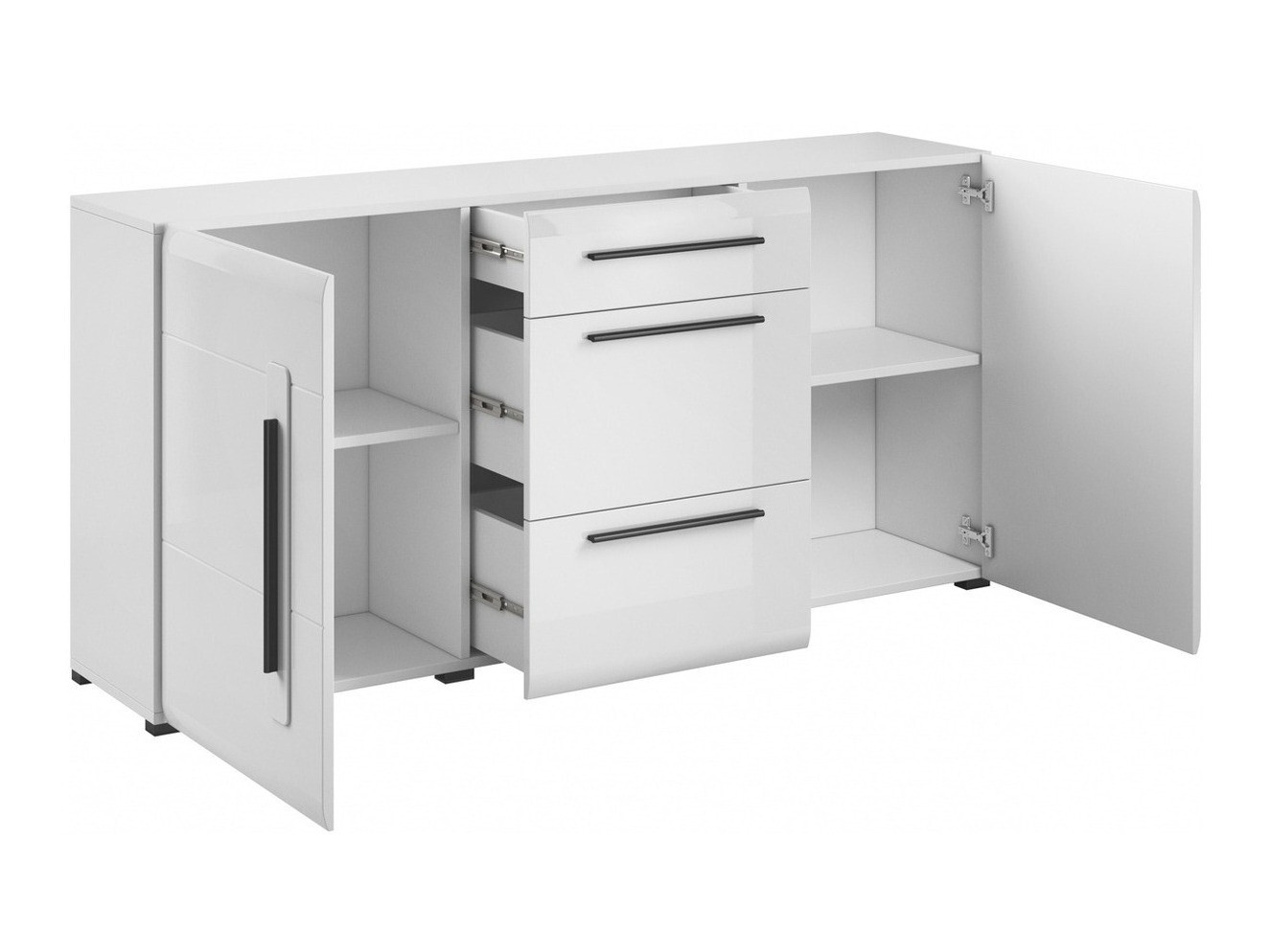 Komoda Ophsalu 108 (Belo + Sjajno belo)