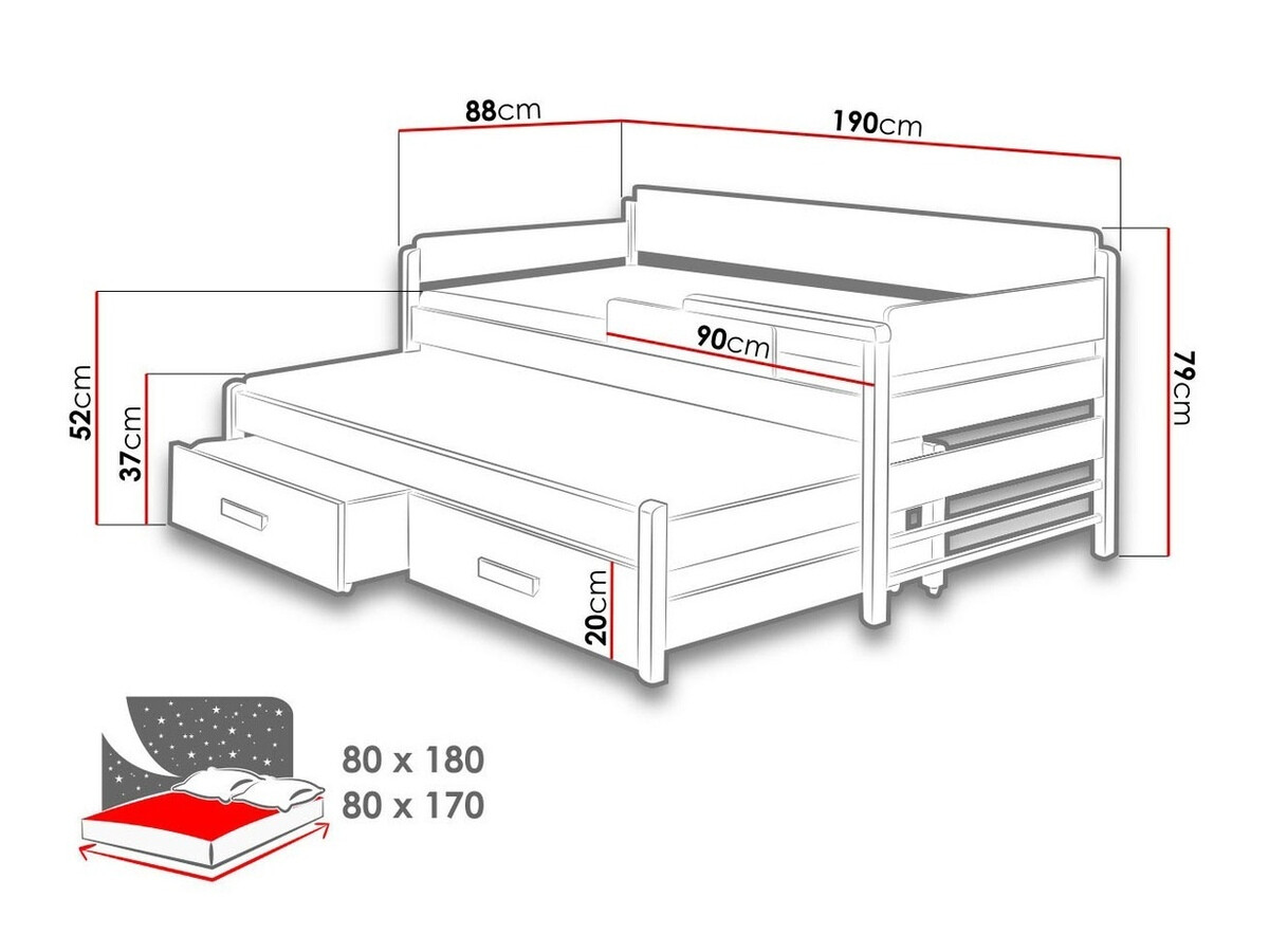 Krevet Henderson 121 (Belo + Trufel)