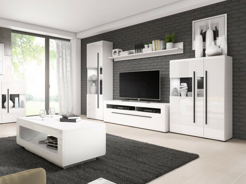 Polica Ophsalu 110 (Belo + Sjajno belo)