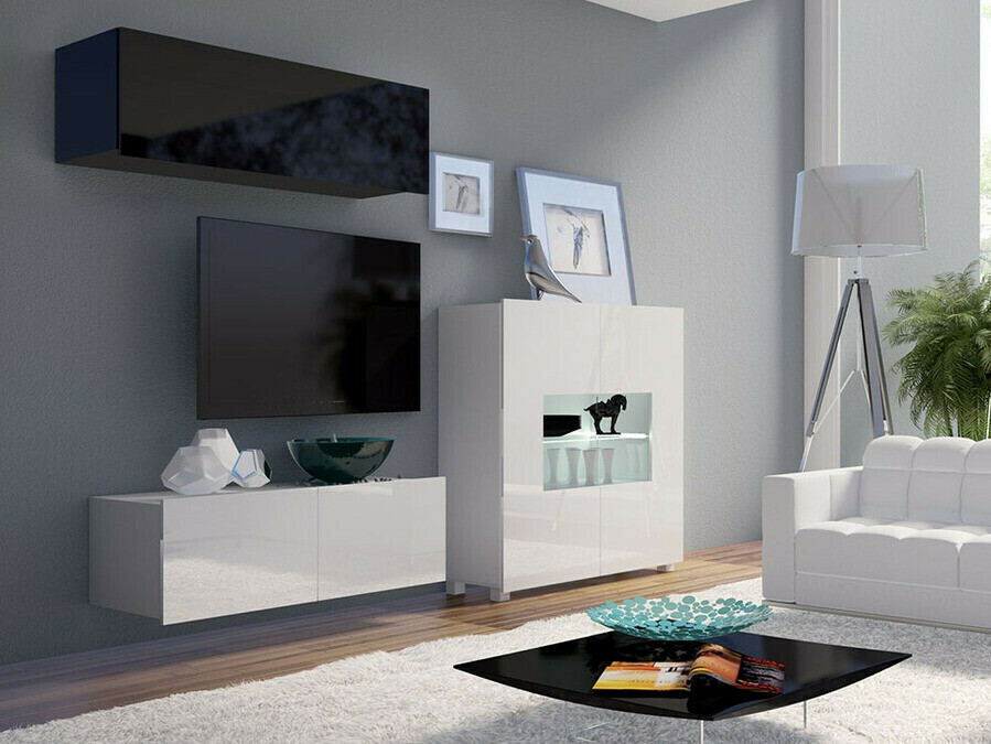 Set za dnevnu sobu Tivdalu 113 (Belo + Crno)