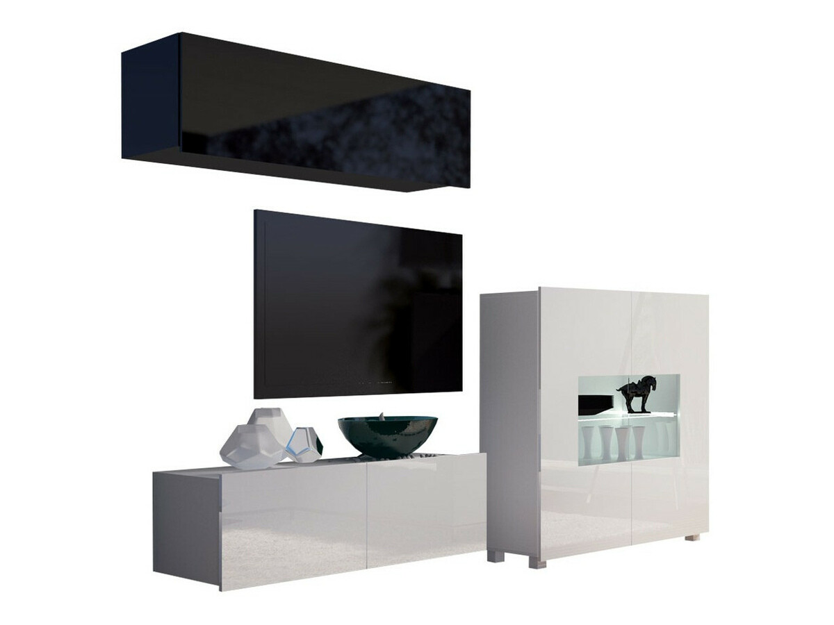 Set za dnevnu sobu Tivdalu 113 (Belo + Crno)