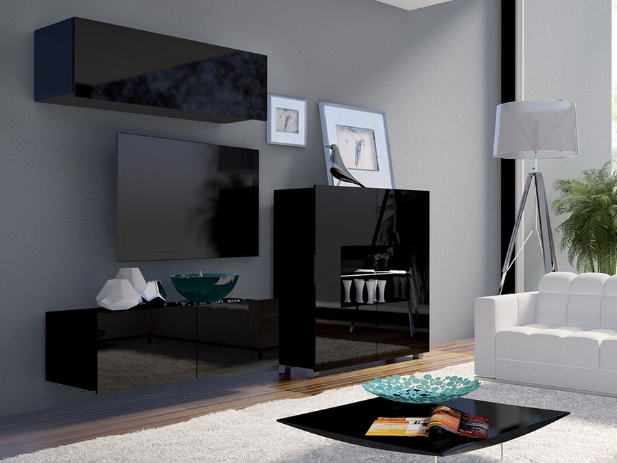 Set za dnevnu sobu Tivdalu 113 (Crno)