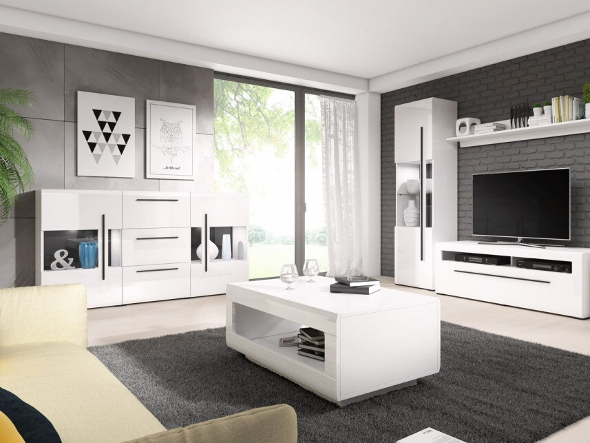 Stočić za kafu Ophsalu 102 (Belo + Sjajno belo)