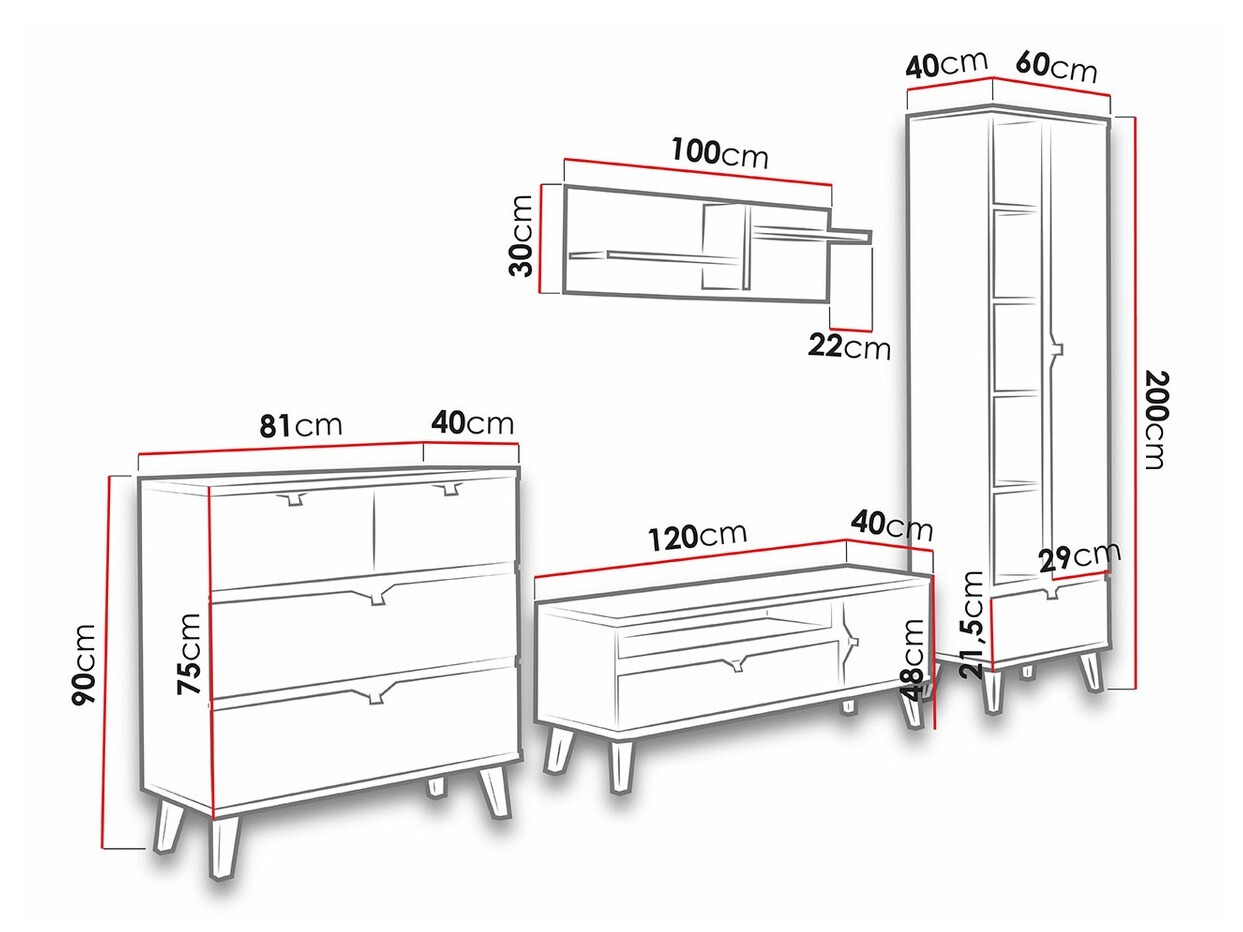 Set za dnevnu sobu Etrmoru 144