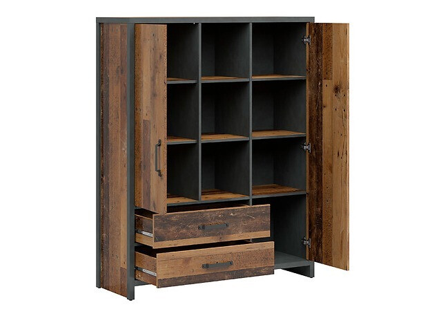 Polica Belsera 107 (Smeđa + Matera siva)