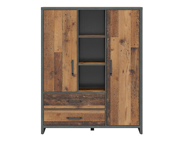 Polica Belsera 107 (Smeđa + Matera siva)