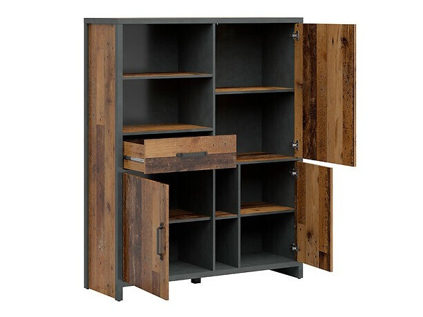 Polica Belsera 108 (Smeđa + Matera siva)