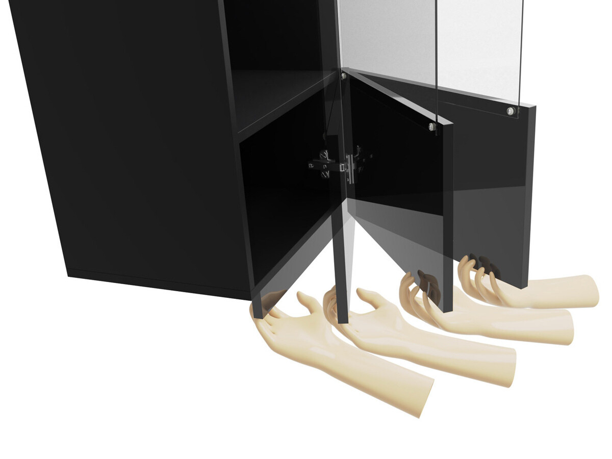 Set za dnevnu sobu Tivdalu 110 (Crno + Crna visoki sjaj)