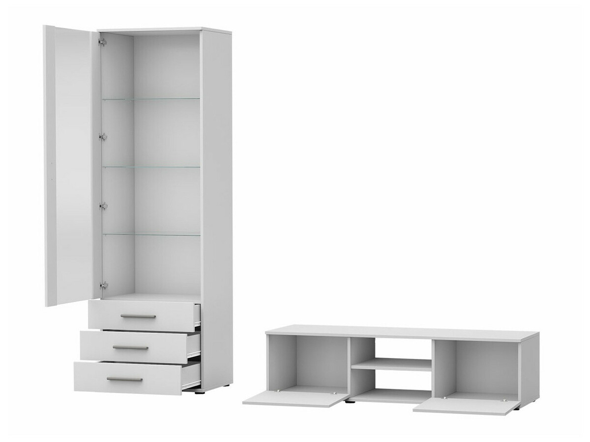Set za dnevnu sobu Tornola 110 (Crno + Sjajno crna)
