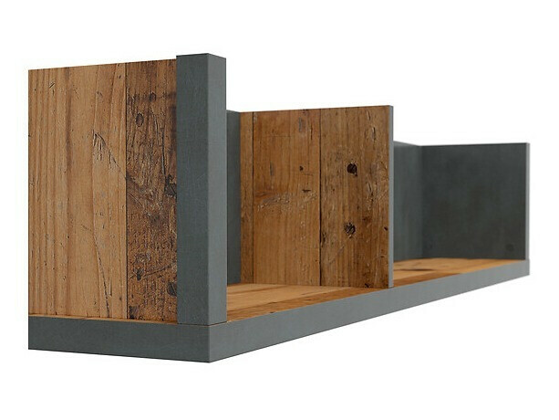 Zidna polica Belsera 109 (Smeđa + Matera siva)