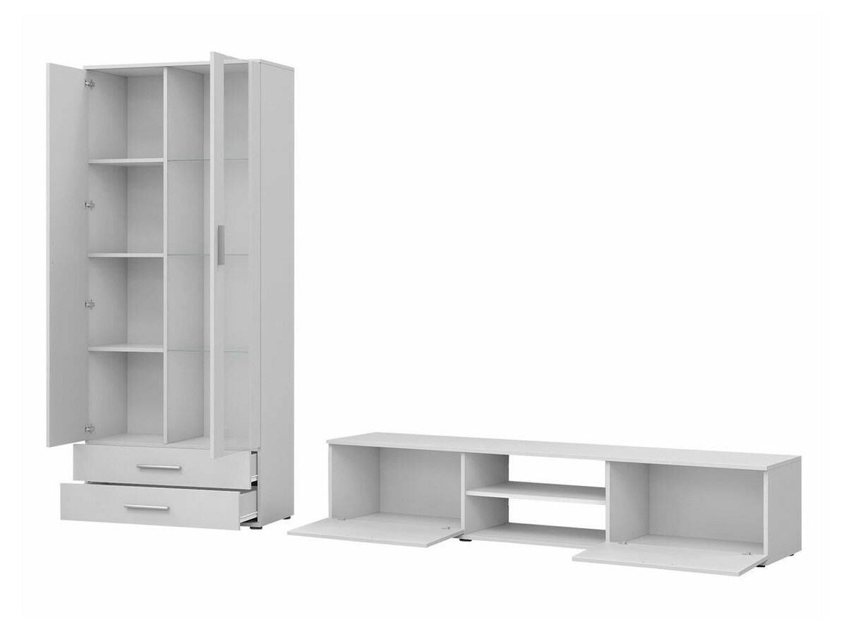 Set za dnevnu sobu Tornola 115 (Crno + Sjajno crna)