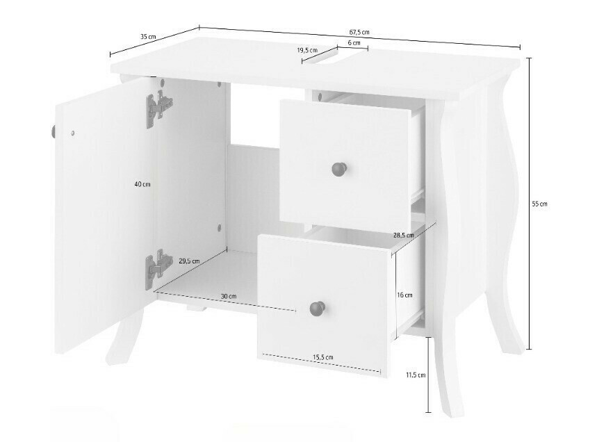 Set za kupatilo Ophtole 105 (Sivi hrast)