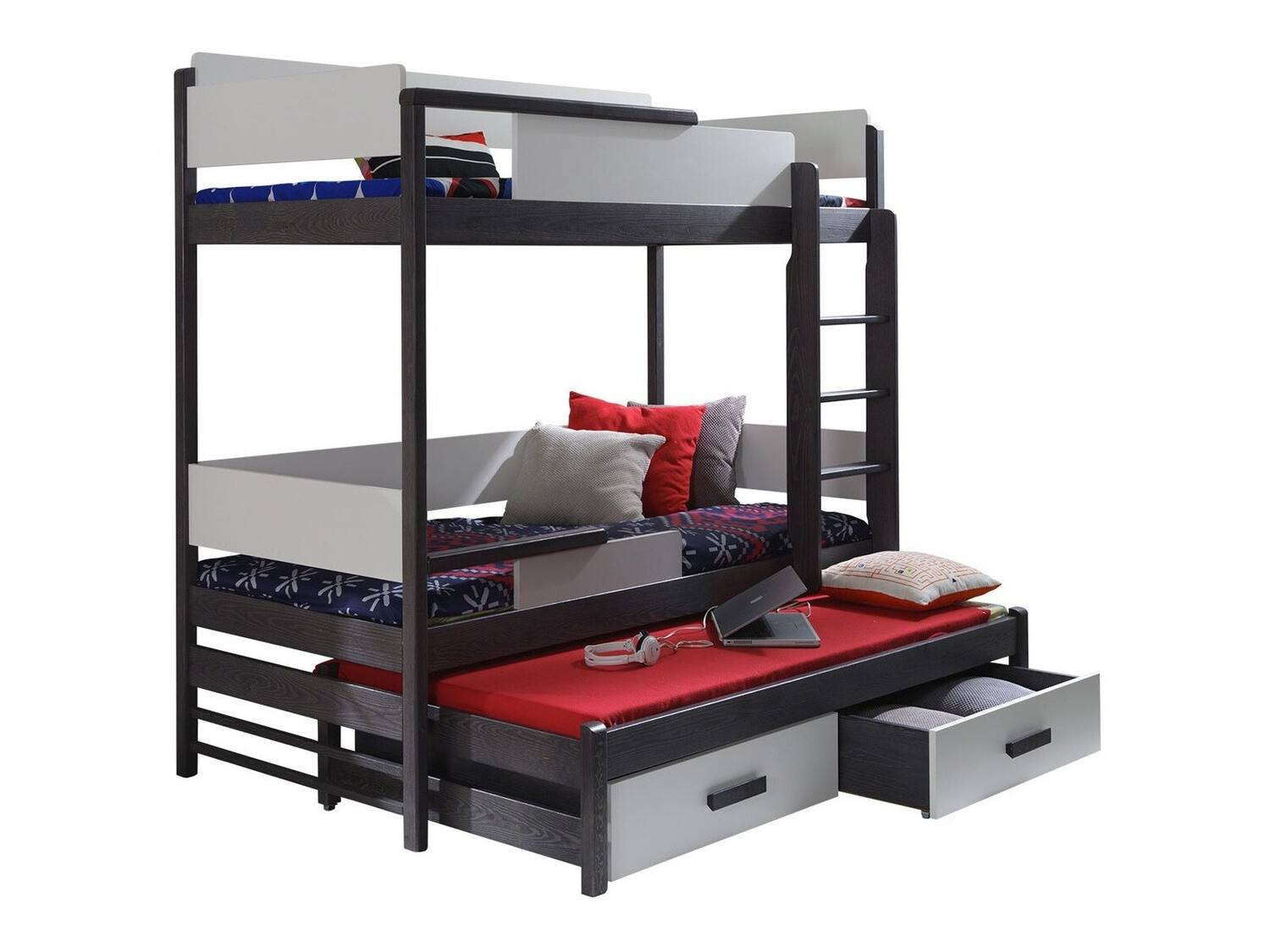 Krevet na sprat Henderson 114 (Grafit + Sivo)